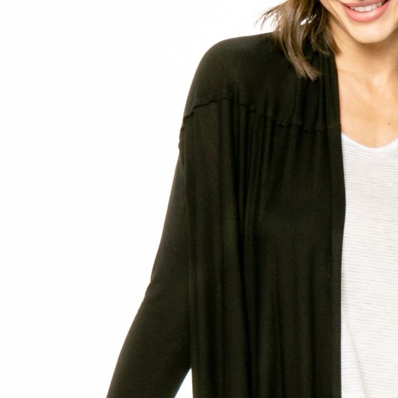 NWT Flowy Solid Cardigan MADE IN USA - Picture 8 of 8